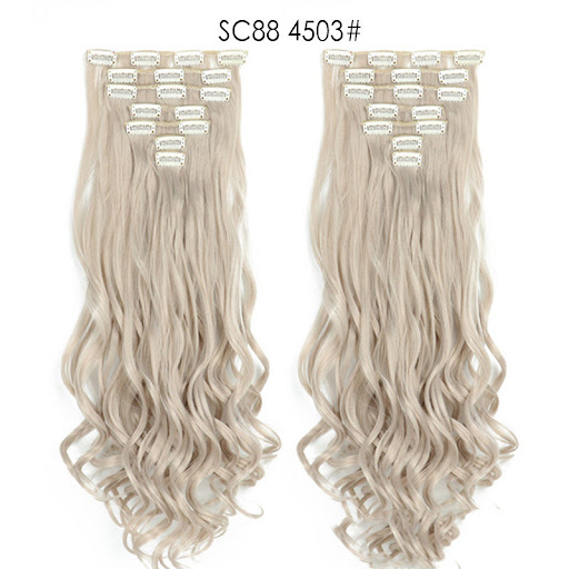 Title 1, Clip Inhair16 Card Long Curly Wig Patch instant...