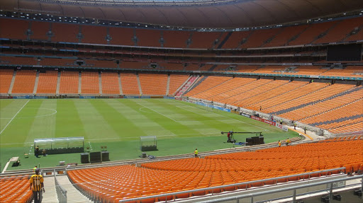 Calmness before the quiet storm at FNB Stadium.