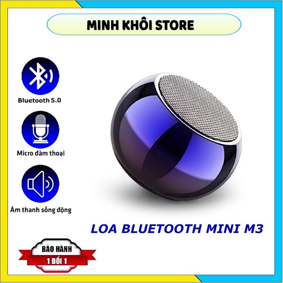 Loa Bluetooth Mini M3 Vỏ Chống Thấm Nước Kết Nối Được 2 Loa Đồng Thời