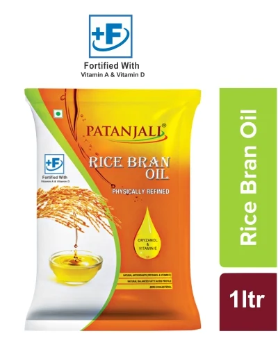 Patanjali Rice Bran Oil - 1 ltr