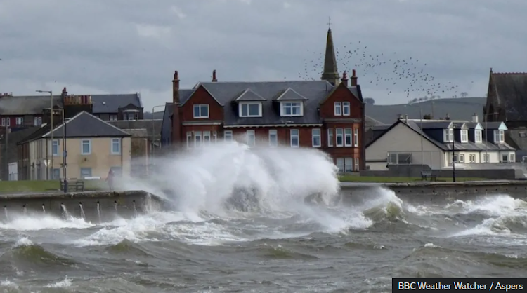 The Met Office has warned of "large waves and beach material being thrown onto sea fronts"