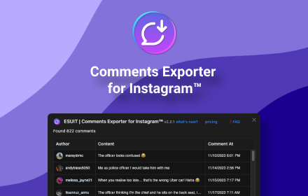 ESUIT | Comments Exporter for Instagram™ small promo image