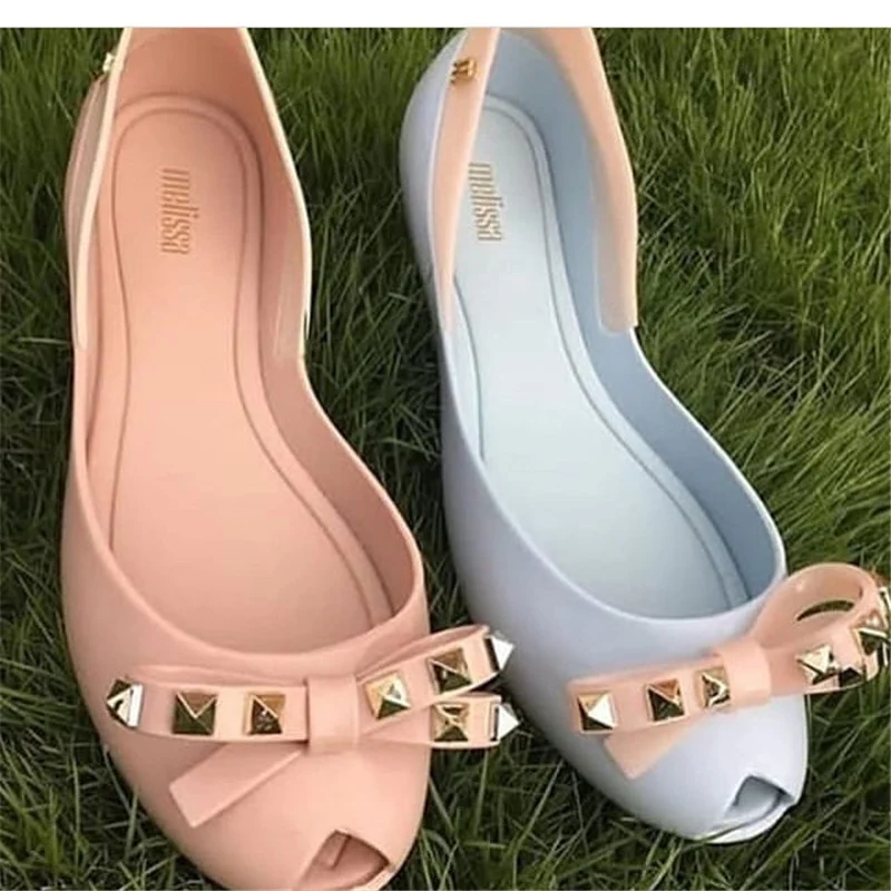 Zapatos Planos de Boca de Pez con Lazo de Remache para Mujer, Elegancia y Comodidad Unidas. Ideales para un Look Moderno y Atractivo.
