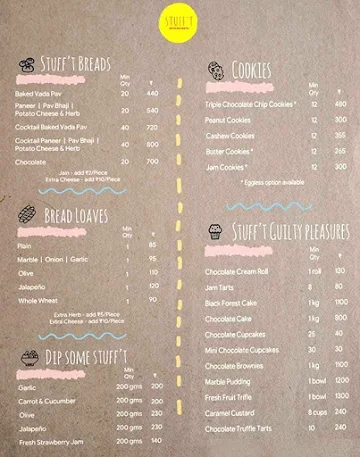 Batter N Dough menu 