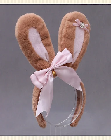 Serre-tête oreilles de lapin en pel - 3