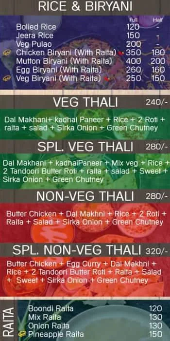 Potli menu 