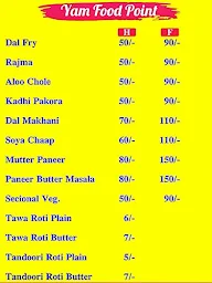 Yam Food Point menu 1