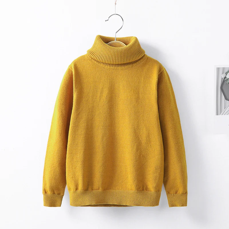 Pulls en tricot à col montant pour enfants automne hiver. Vêtements chauds, doux et confortables pour enfants. Parfaits pour les journées froides et élégantes.