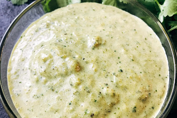 Creamy Roasted Poblano and Lime Enchilada Sauce