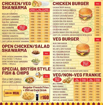 Shawarma Authentic menu 