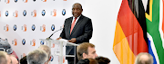 President Cyril Ramaphosa during the handover ceremony of five BMW i3 luxury vehicles in a bid to fight the scourge of gender-based violence and femicide on Thursday.