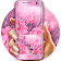 Thème de clavier Pink Floral Rain icon