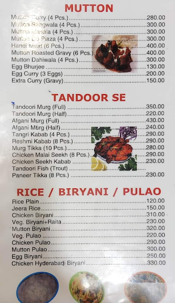 Himalaya Dhaba menu 