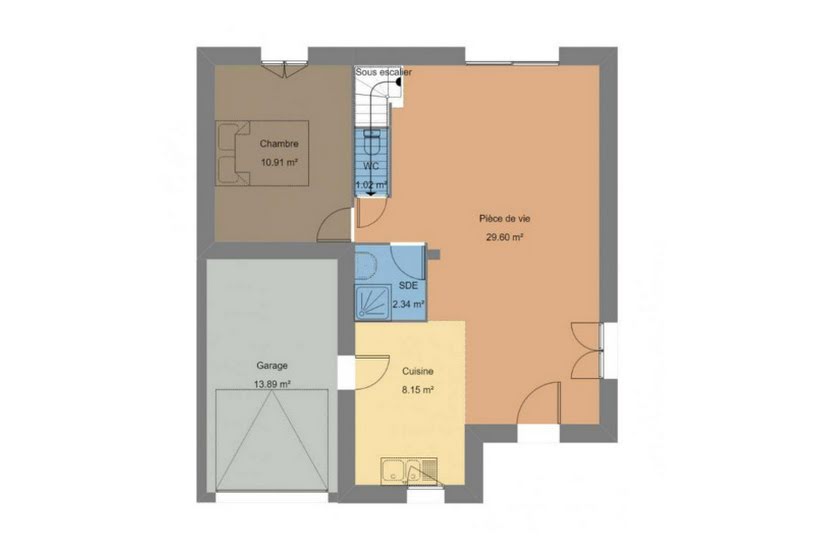  Vente Terrain + Maison - Terrain : 320m² - Maison : 87m² à Lécousse (35133) 
