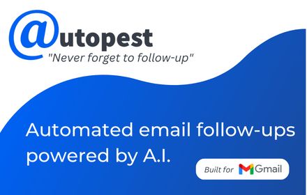 Autopest - Email follow-ups powered by A.I. small promo image