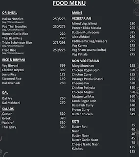 White Rabbit Food Menu 2
