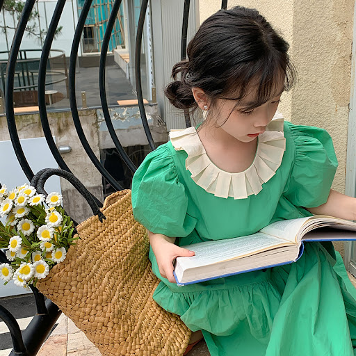 Title 6, Girls Summer Lace Puff Sleeve Princess Dress pe...