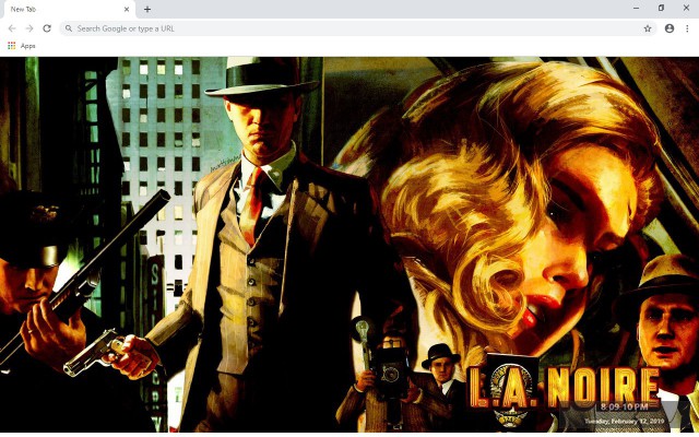 L.A. Noire New Tab & Wallpapers Collection