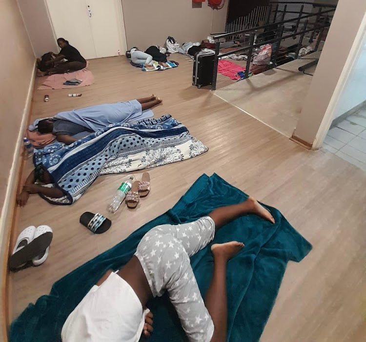 Students at UKZN's Howard College sleep on the floor as they accuse the institution of not providing them with accommodation.