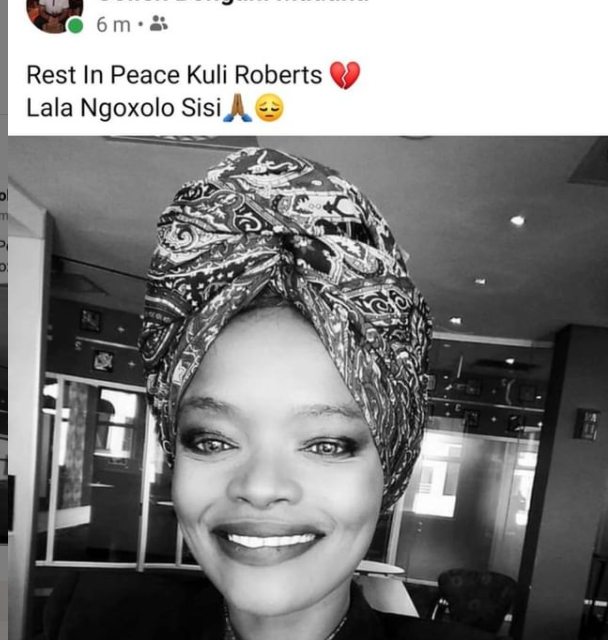 Kuli Roberts shared a screenshot of the Facebook post.