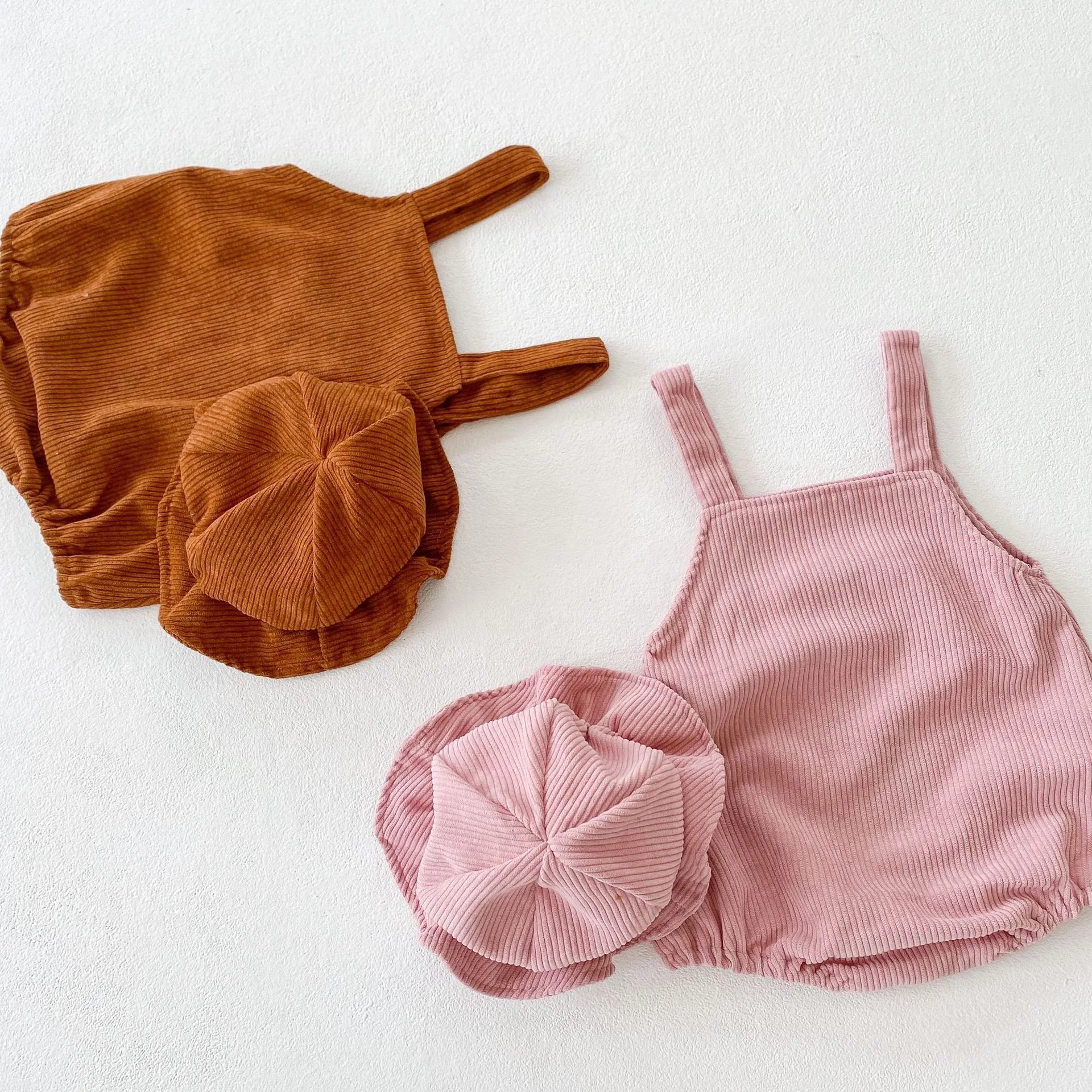 Title 1, Unisex Baby Corduroy Rainbow Sling Romper Bag F...