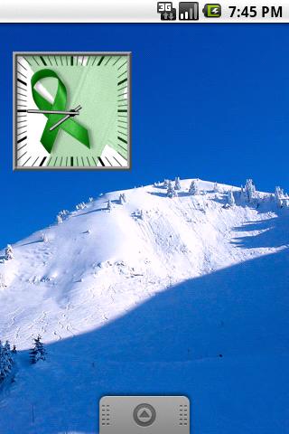 Green Awareness Ribbon Clock apk