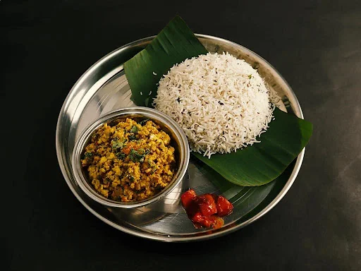 Paneer Bhurji Rice Meal