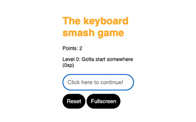 The keyboard smash game chrome extension