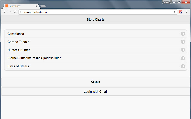 Story Charts chrome extension
