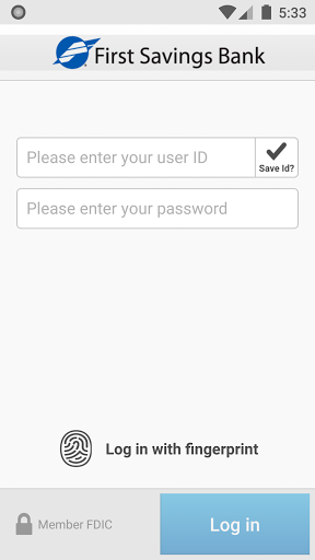 Screenshot First Savings Business Mobile