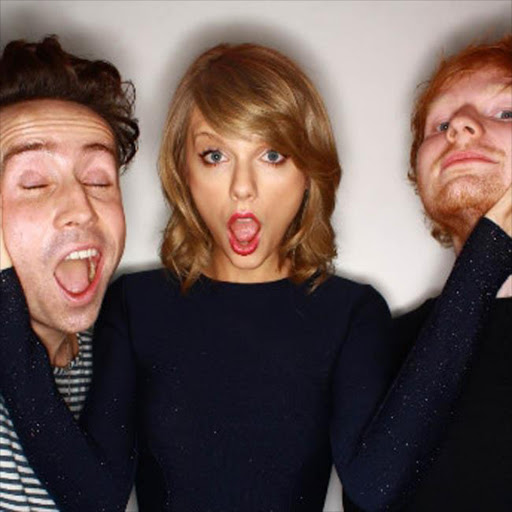 BBC Radio 1 DJ Nick Grimshaw, Taylor Swift and Ed Sheeran