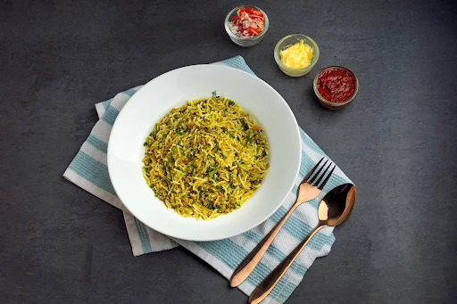 Green Bhurji Rice