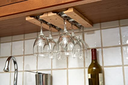 Under Cabinet Wine Glass Rack