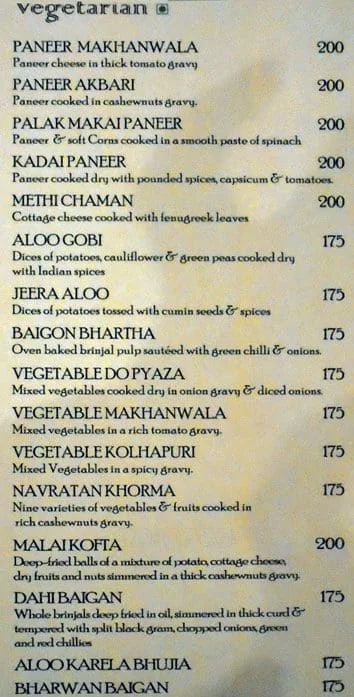 Lotus menu 