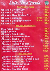 Sufis Fast Foods menu 2