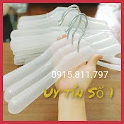 Móc Treo Quần Áo Trẻ Em - Móc Nhựa Trẻ Em Vai To Màu Trắng Trong, Kích Thước Dài 35Cm, Đầu Móc Xoay Linh Hoạt 360 Độ