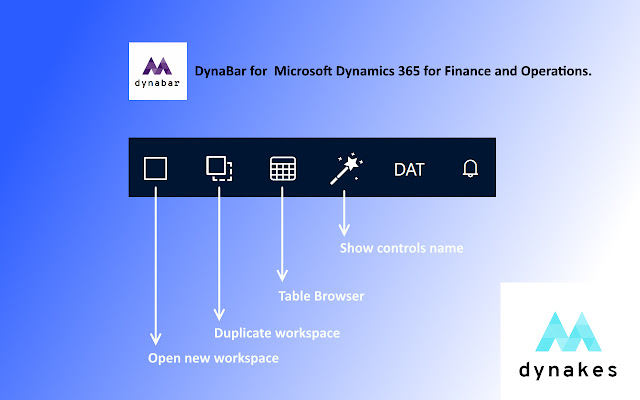 dynaBar D365FO chrome extension