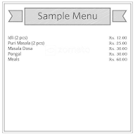 Senthil's Hotel menu 1