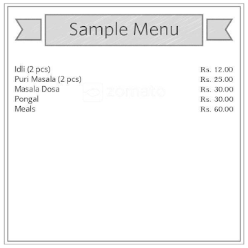 Senthil's Hotel menu 