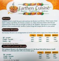 Earthen Cuisine menu 1