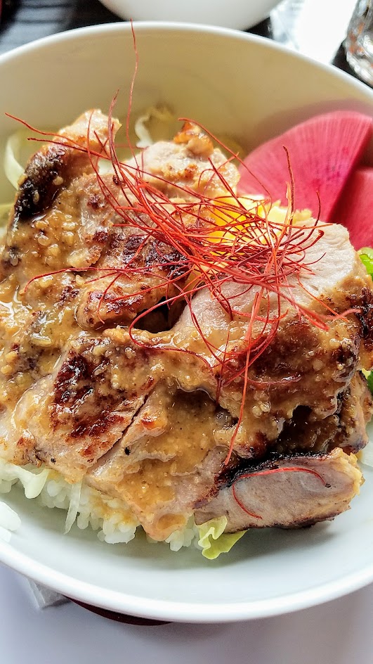 Marukin Ramen Updated Manu includes a new pan fried Jorinji miso pork over rice dish utilizing local pork and local miso