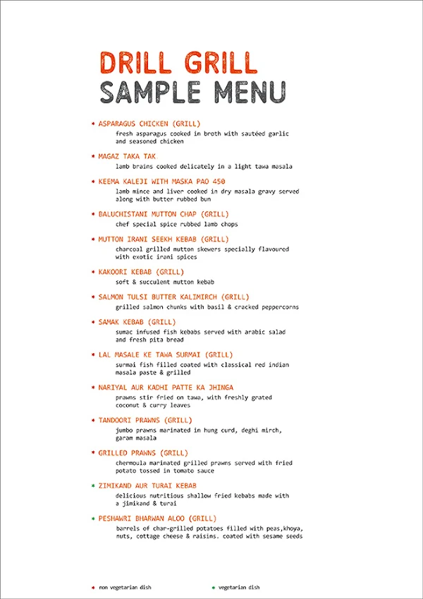 The Grill Mill menu 