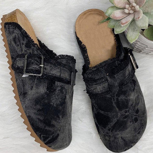 Title 5, New Leopard Print Baotou Half-support Slip-on S...