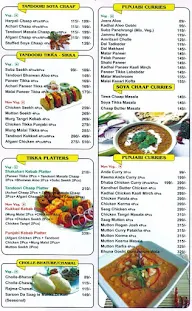 Punjabi Masala menu 1