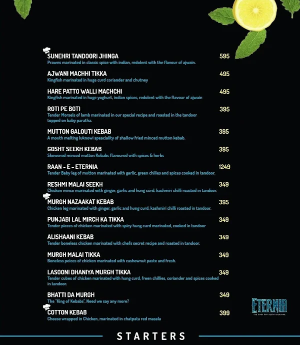 Eternia menu 