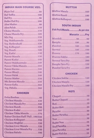 Viraj menu 