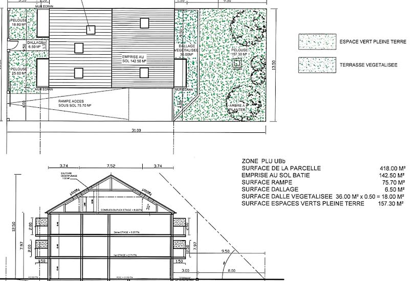  Vente Terrain à bâtir - 418m² à Villemomble (93250) 