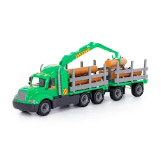 Xe tải đầu kéo chở gỗ Mike - POLESIE Toys - Hàng Nhập Khẩu Chính Hãng Từ Châu Âu, An Toàn, Chất Lượng Cao -55668-PLS