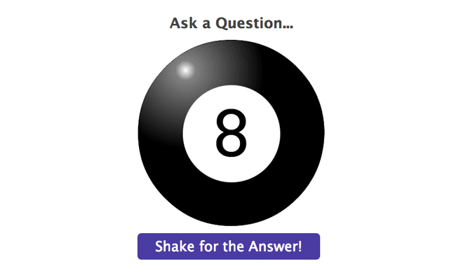 Magic 8 Ball chrome extension