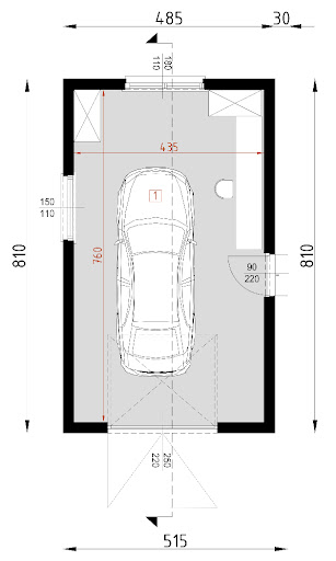 G11 - Rzut garażu